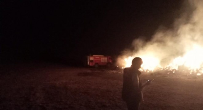 Aşkale Turaç'ta ot yangını