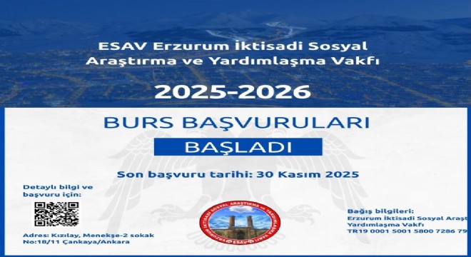 ESAV'dan Erzurumlu öğrencilere burs