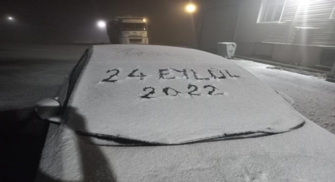Erzurum'da yılın ilk karı Kirişli'ye düştü