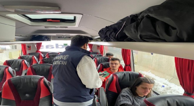 Erzurum – Erzincan yolunda narkonokta uygulaması