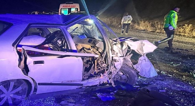 Horasan Aktaş'ta trafik kazası: 1 ölü, 3 yaralı