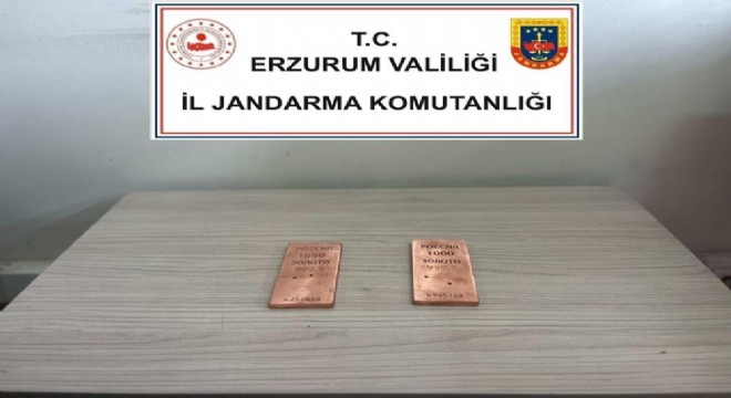 Jandarma 2 kilo sahte külçe altın ele geçirdi