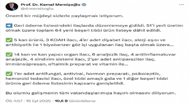Memişoğlu'ndan müjde