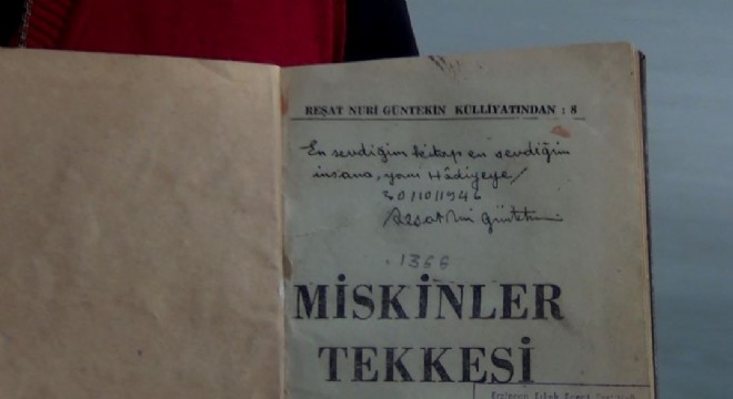 Reşat Nuri'nin eşi için imzaladığı eseri depoda bulundu