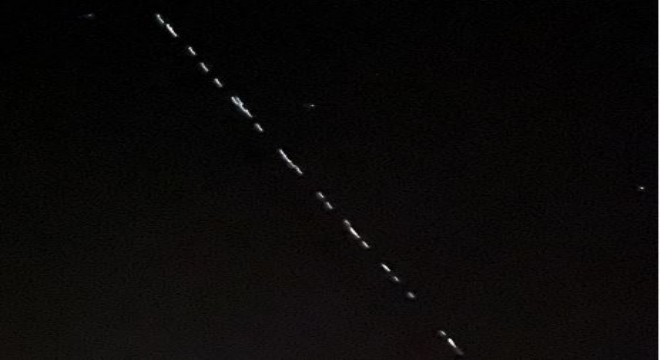 Starlink uyduları Yüksekova semalarında görüntülendi